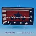 American flag design ceramic bowl